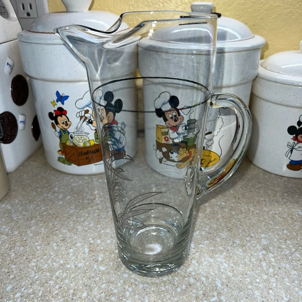 Vintage West Virginia cocktail Glass Pitcher MCM 1960’s 1970’s